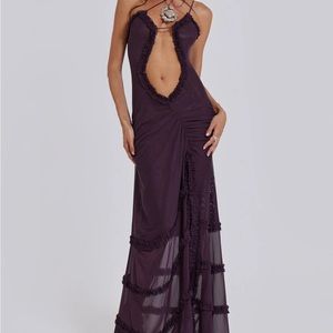 Jaded London Fatale Maxi Dress in Dusk